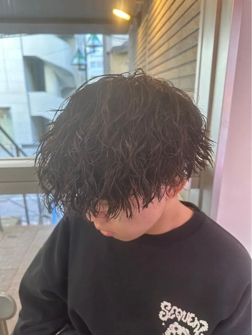 パーマ メンズ カット パーマ メンズ特化✨️ 韓国風パーマ🔥一八のヘアスタイル