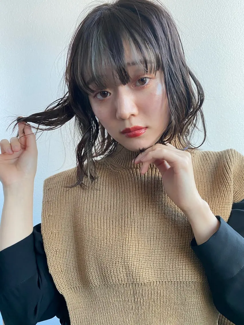 💫平日40%off💫似合わせカット+韓国風カラー+うる艶髪質改善トリートメント🫧ミニモ学割🫧の写真
