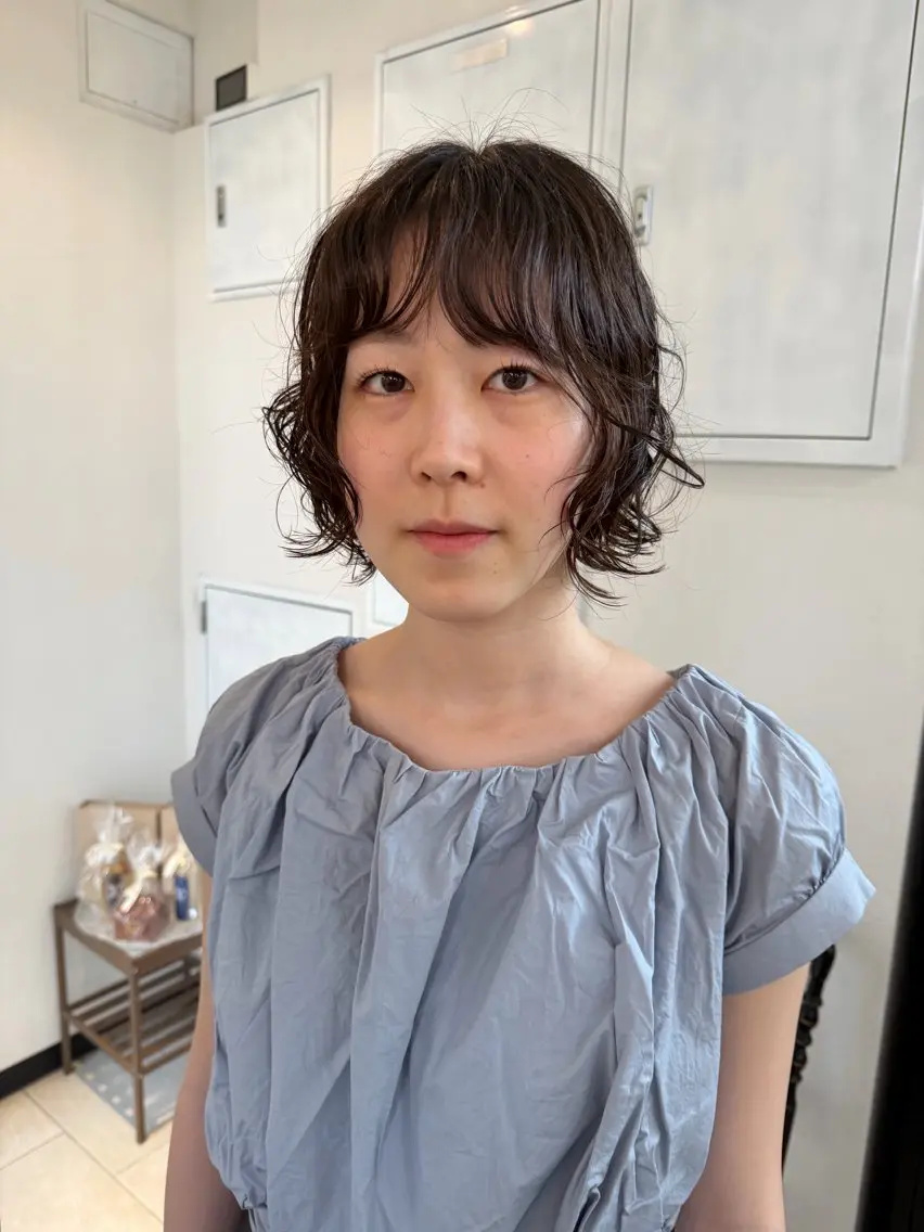 ミディアム パーマ カット パーマ トリートメント Yui. レイヤー/パーマのヘアスタイル