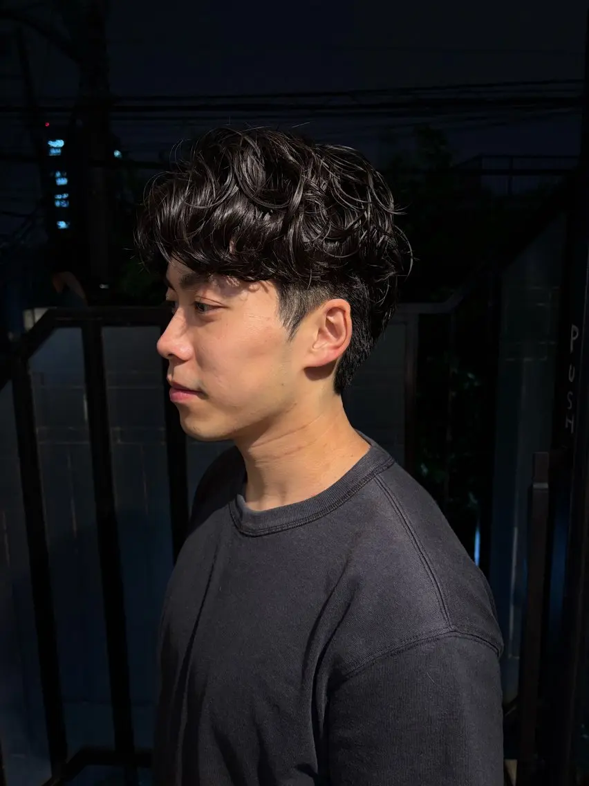 ショート メンズ メンズパーマ 峰尾 陽斗のヘアスタイル