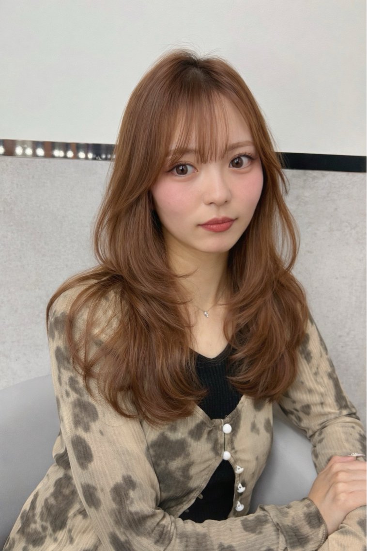 ミディアム カラー パーマ ヘアアレンジ レイヤーカット 縮毛矯正 トリートメント レイヤー/縮毛矯正/ ブリーチなし吉村清志のヘアスタイル