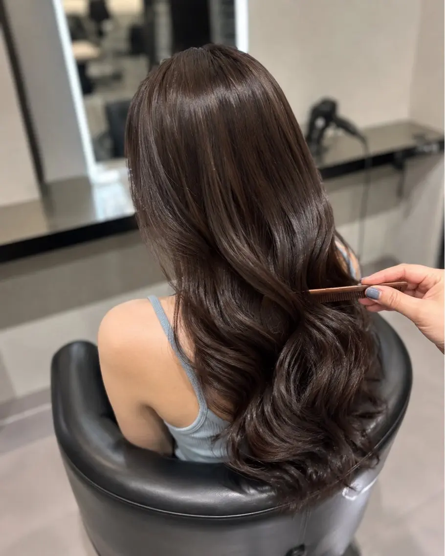 ミディアム カラー ブラウンカラー トリートメント 🌈ウルトワ水素 髪質改善naru🌈のヘアスタイル