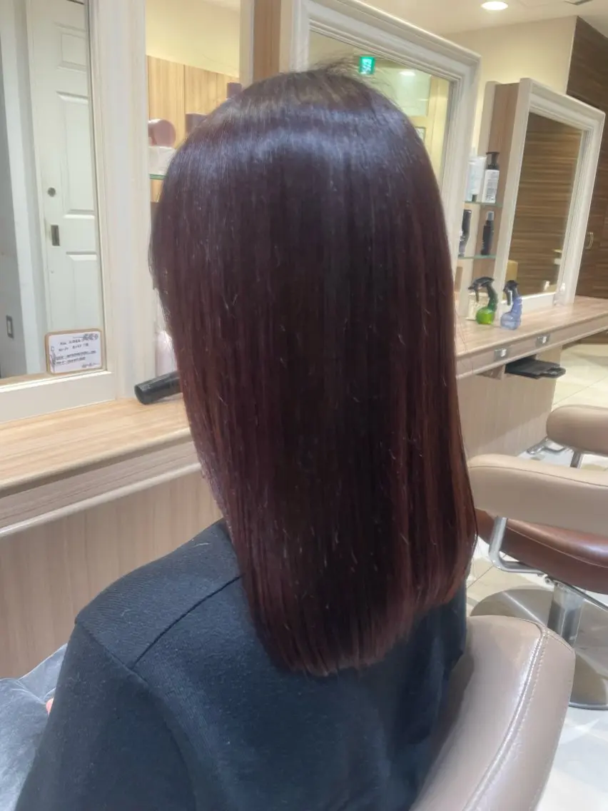ロング カラー パーマ カット ヘアカラー 縮毛矯正 韓国ヘアメイク🎀/ 縮毛矯正✨山本媛香のヘアスタイル