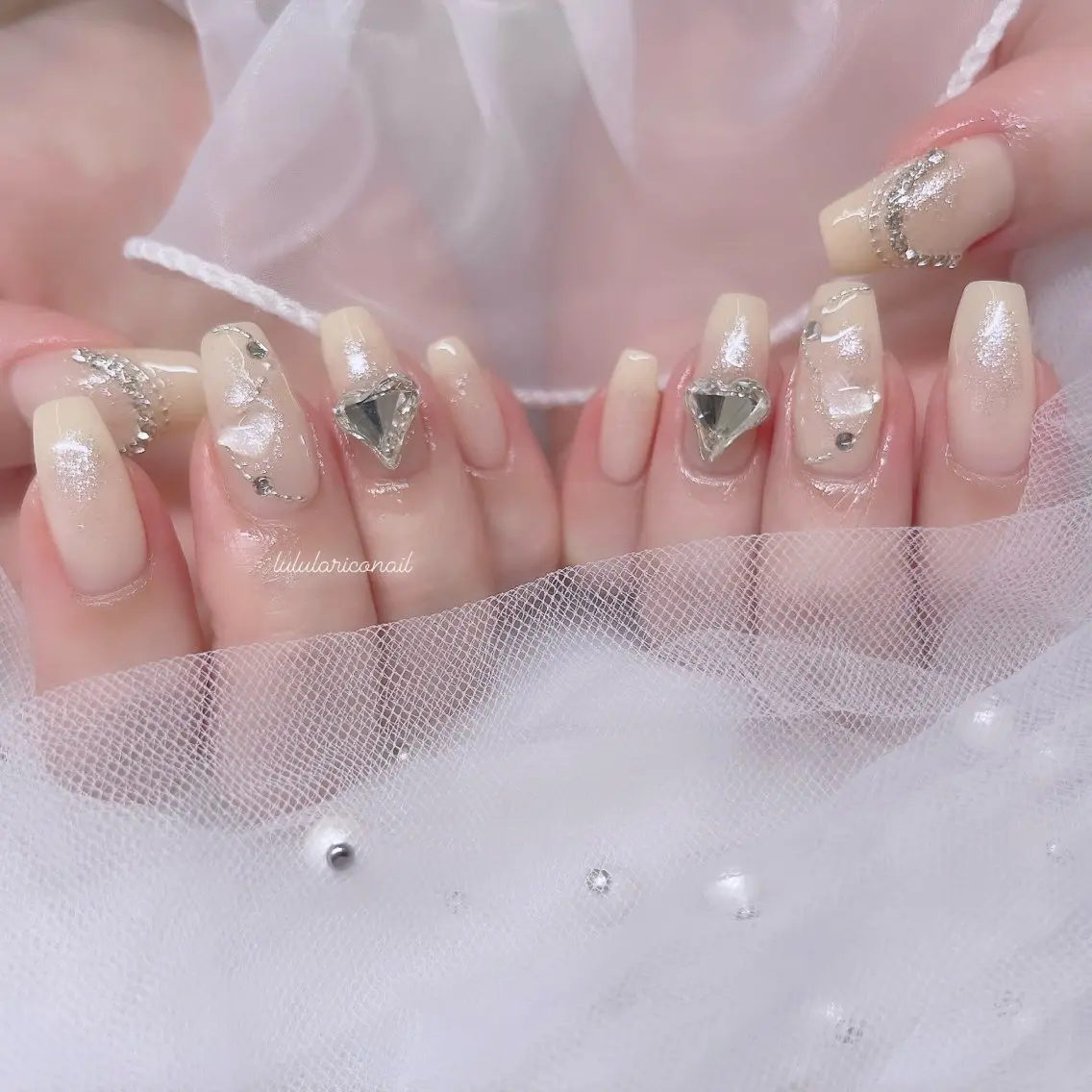 ネイル フレンチネイル ガーリー 韓国ネイル ワンホンネイル lulula ricoのエステ・リラクイメージ