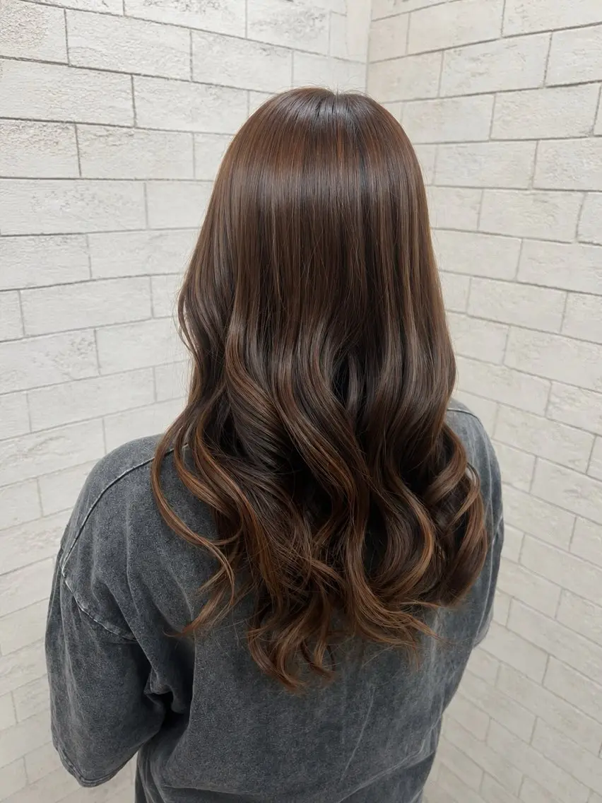 ロング カラー ブラウンカラー チョコレートブラウン kurara/カラ ーモデル募集中🎀のヘアスタイル
