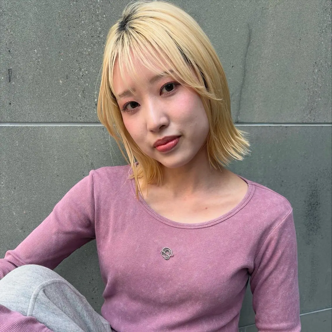 ミディアム カラー カット ヘアカラー 井口 彰也のヘアスタイル