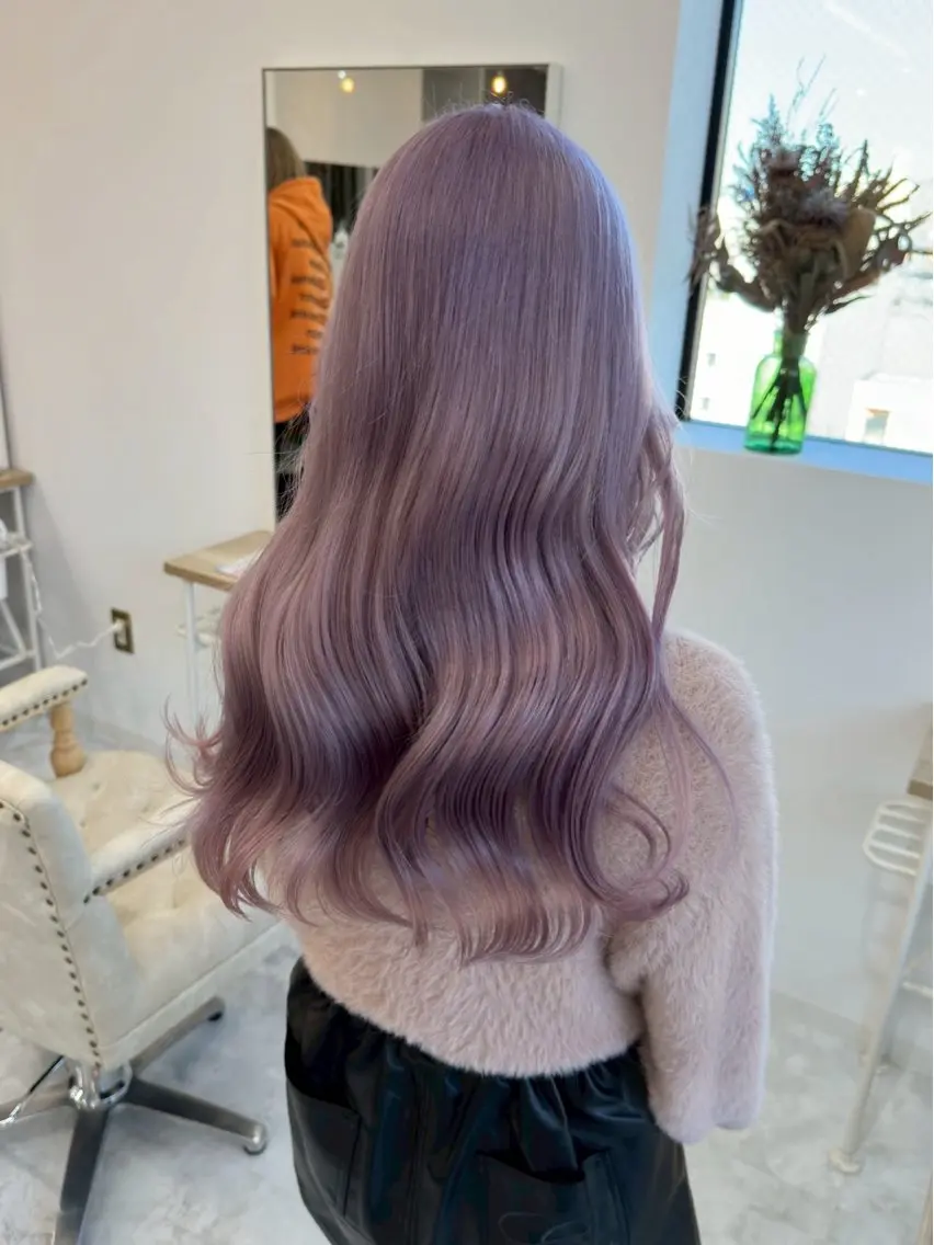 ロング カラー ヘアカラー トリートメント ✨ブリーチカラー/ 艶髪suzu🪽🤎のヘアスタイル