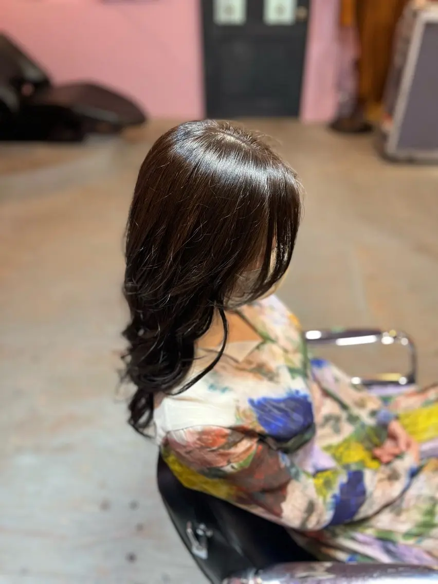 ロング カラー アッシュ ヘアカラー 藤野 海翔のヘアスタイル