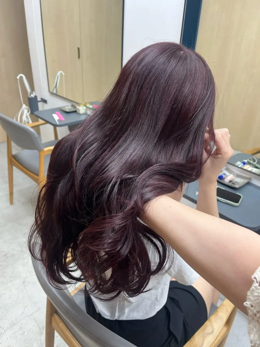 ロング カラー ラベンダーカラー ラベンダーピンク ピンクカラー ayaka♡ 柔らかカラーのヘアスタイル