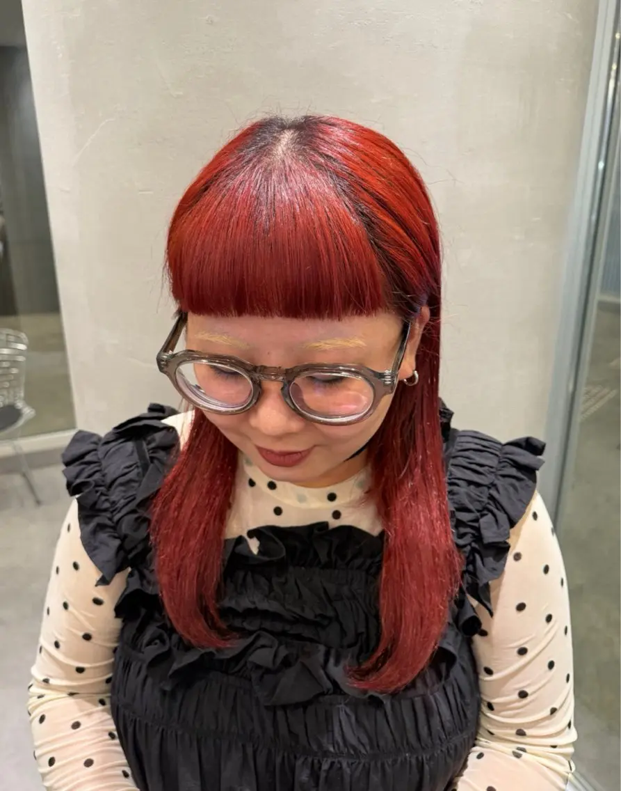 セミロング ヘアカラー ヘッドスパ 佐藤彩野/艶カラー /透明感カラー🥣のヘアスタイル