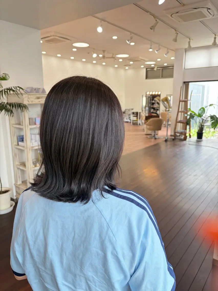 カラー 透明感カラー イルミナカラー 髪質改善 ヘアカラー 池上 果穂のヘアスタイル