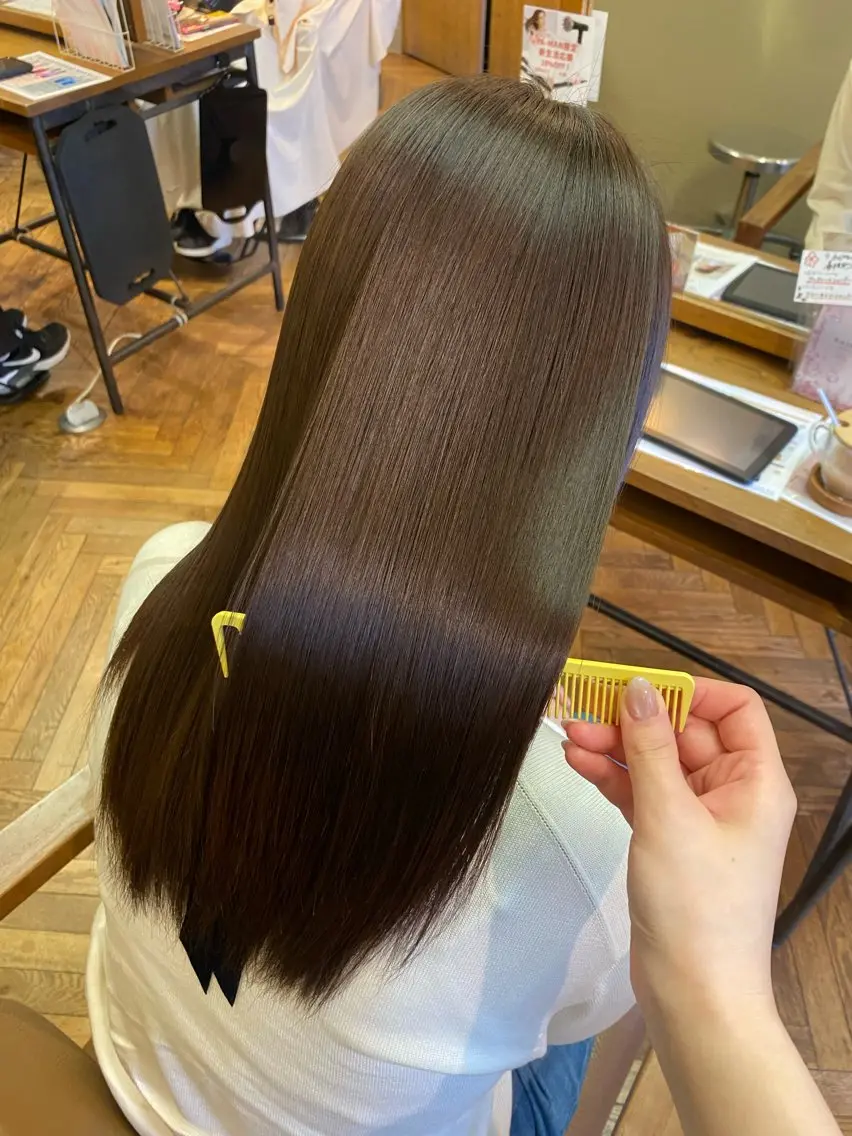 ロング カラー カット ヘアカラー トリートメント 透明感カラー/ 小顔カット/ミヅキのヘアスタイル