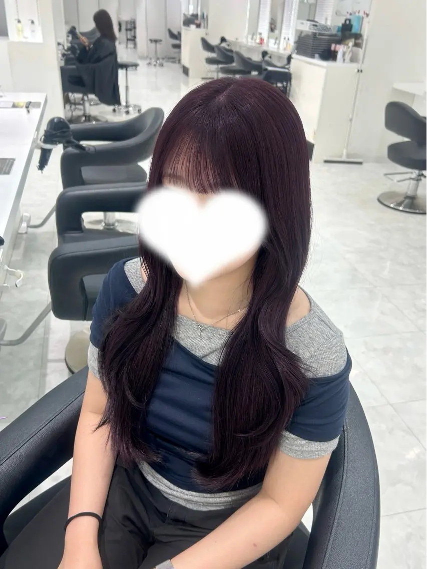 ロング カラー ヘアカラー 💗ブリーチなし暖色 kotono💗のヘアスタイル