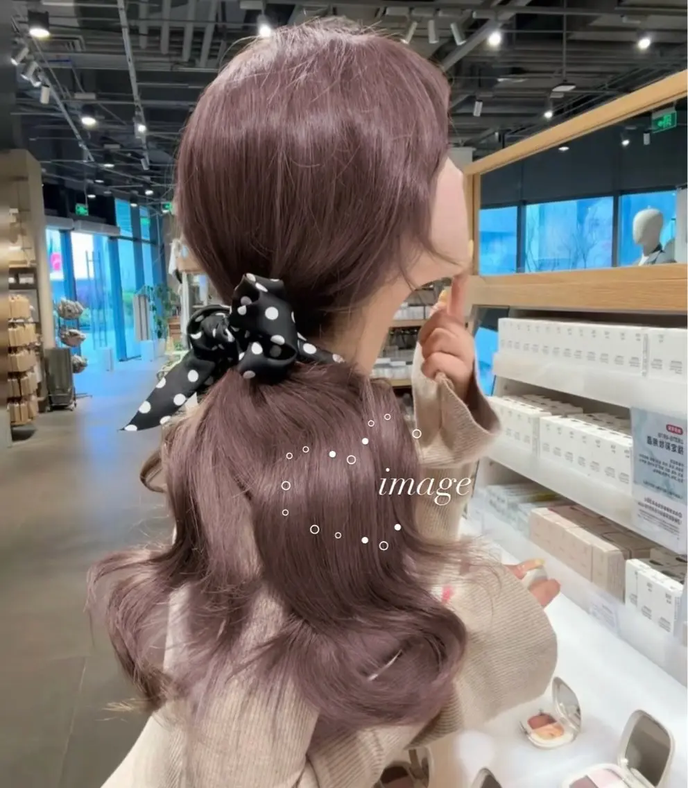 ロング ヘアカラー トリートメント 淡色ラベンダー♡ ニーナ🎀🦙のヘアスタイル