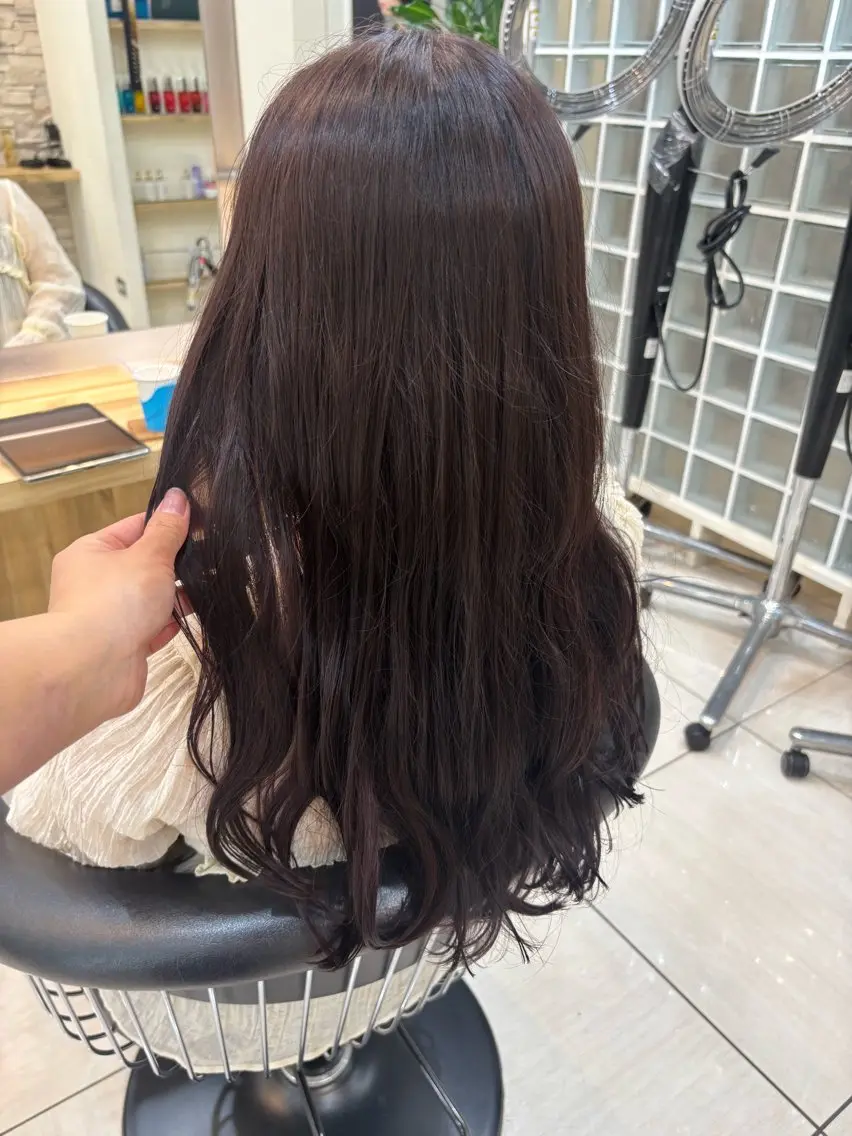 ロング カラー カシス 髪質改善 トリートメント ヘアカラー トリートメント 田野倉NEXT店 美髪ニストのヘアスタイル
