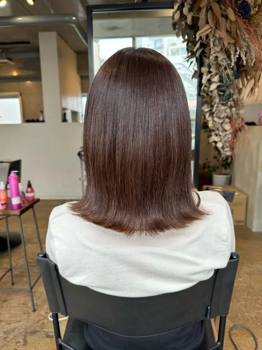 ミディアム カラー アディクシーカラー ブリーチ ケアブリーチ ダブルカラー イヤリングカラー DAIKIベージュ 🍂レイヤーカットのヘアスタイル