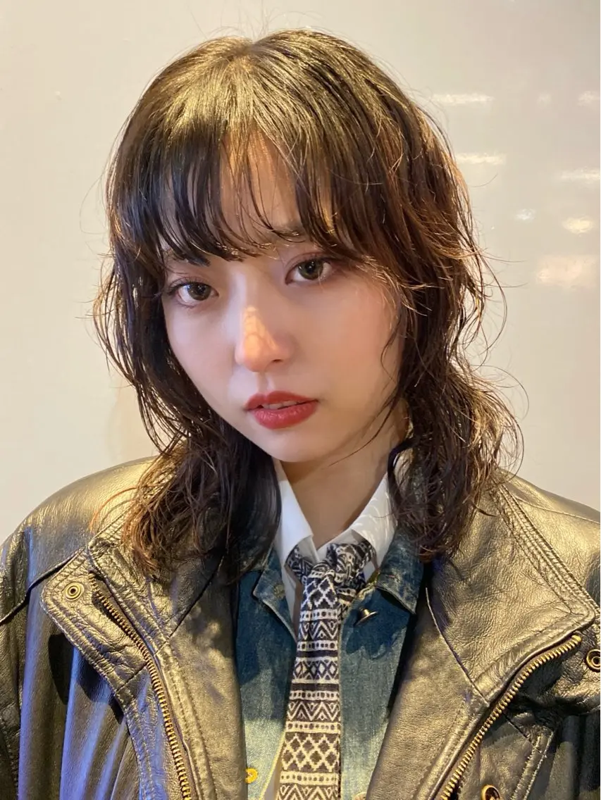 セミロング パーマ セミロングパーマ レイヤーカット カット パーマ レイヤー🎶似合わせ パーマ🎀ナナコのヘアスタイル