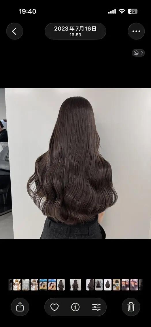 ロング カラー 透明感カラー グレージュ オリーブグレージュ オリーブグレー オレンジ ヘアカラー 西野 遥香のヘアスタイル