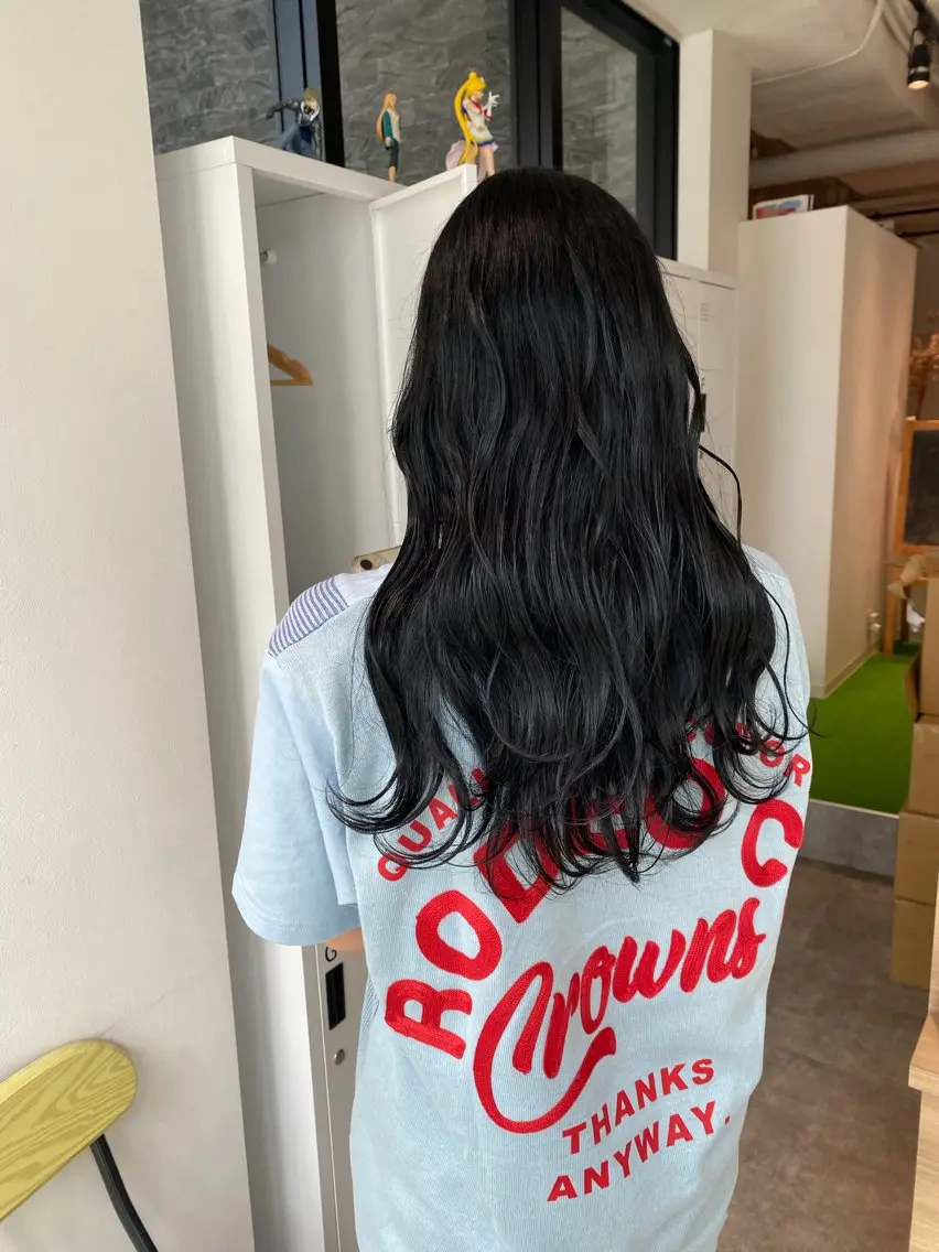 カラー 黒髪 オスズ 🎀´-のヘアスタイル