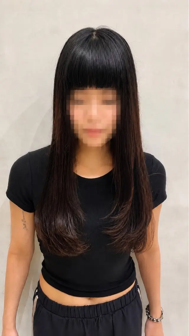 ロング レイヤーカット アノン /本山美容院のヘアスタイル