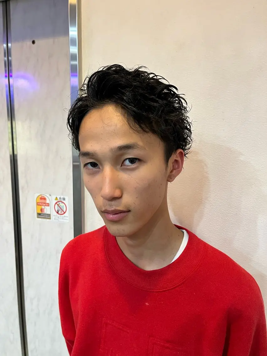 メンズ スパイキーショート 刈り上げ カット UMM daichi メンズパーマのヘアスタイル