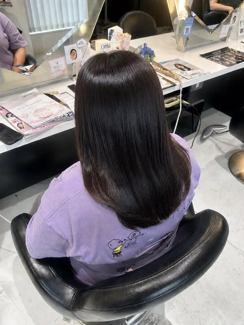 セミロング トリートメント ヘアカラー まつ毛パーマ💍 🫧透明感カラーのマツエク・マツパデザイン
