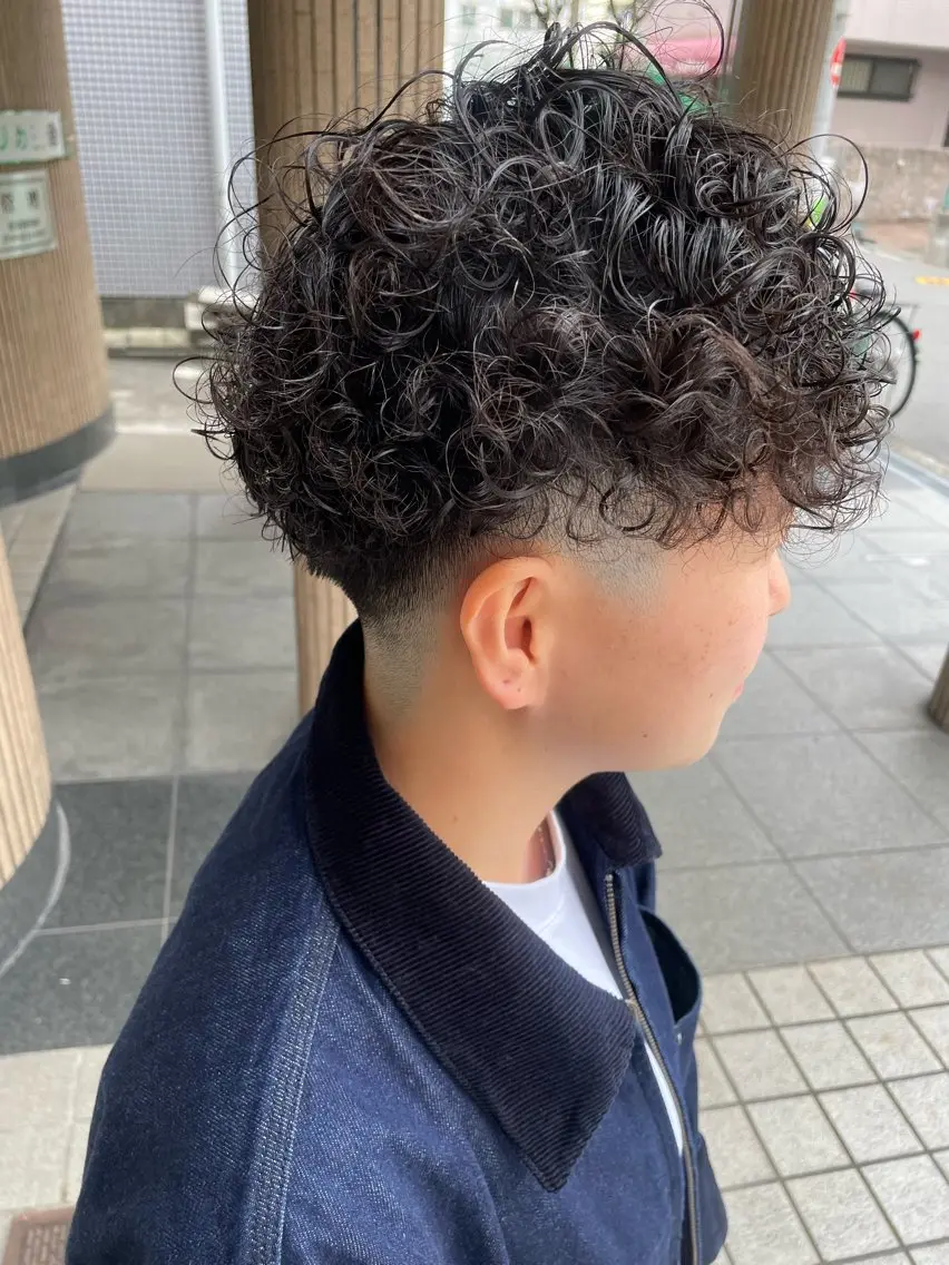 ショート パーマ メンズ カット パーマ MATSURI BASE.AWAJIのヘアスタイル