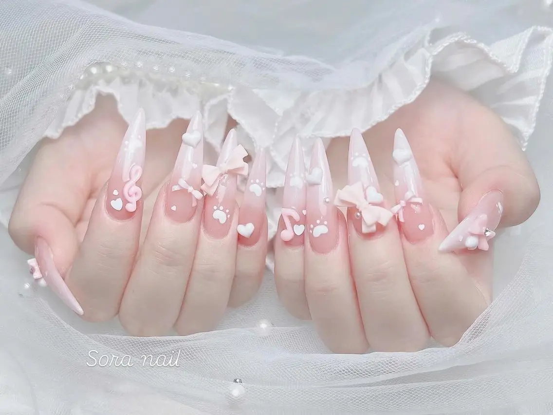 ネイル 長さ出し ジェルネイル 韓国ネイル 持ち込み ワンホンネイル ハンドネイル Sora nail 長さ出し専門店のネイルデザイン