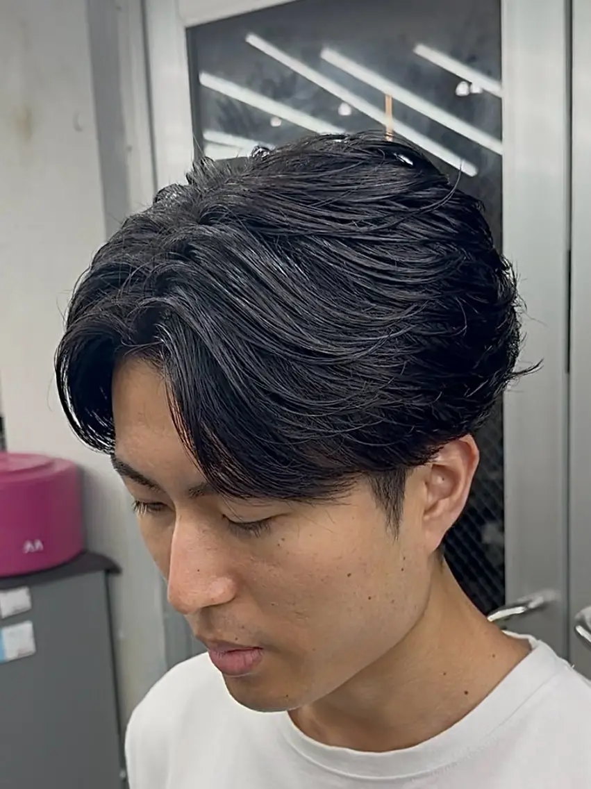 パーマ メンズ フェザーパーマ メンズパーマ カット パーマ 【OVARL】武田 まなみのヘアスタイル