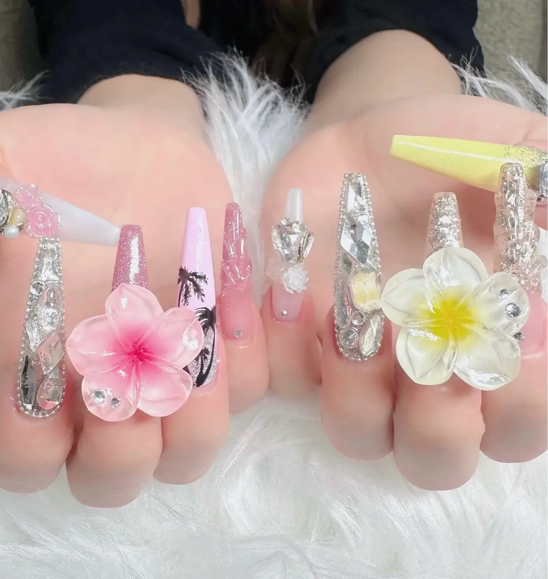 ネイル フットネイル フレンチネイル グラデーション 韓国ネイル ロングネイル ハンドネイル Hani Nail Salonのネイルデザイン