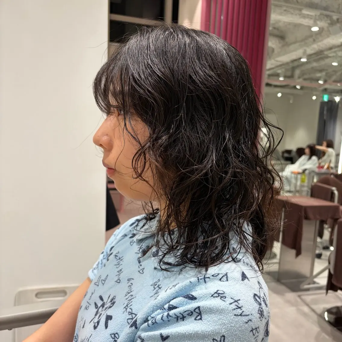 ミディアム パーマ カット パーマ HARUHI 銀座 美容師౨ৎ⋆˚のヘアスタイル