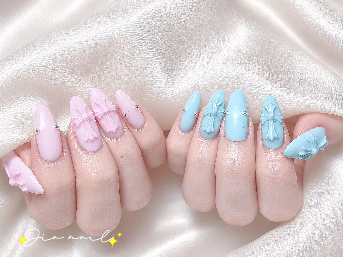 ネイル フットネイル 韓国ネイル レース マグネットネイル ニュアンスネイル ハンドネイル Dia nail サロンのネイルデザイン