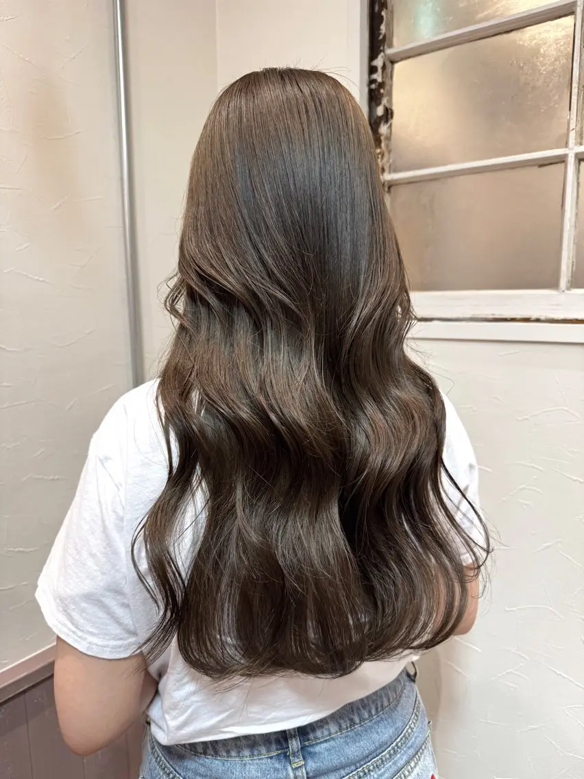 【🦋2回目以降の方はこちら🦋/人気No.1🏆】カット + ブリーチ無しダブルカラー + ミルボントリートメント ◎の写真