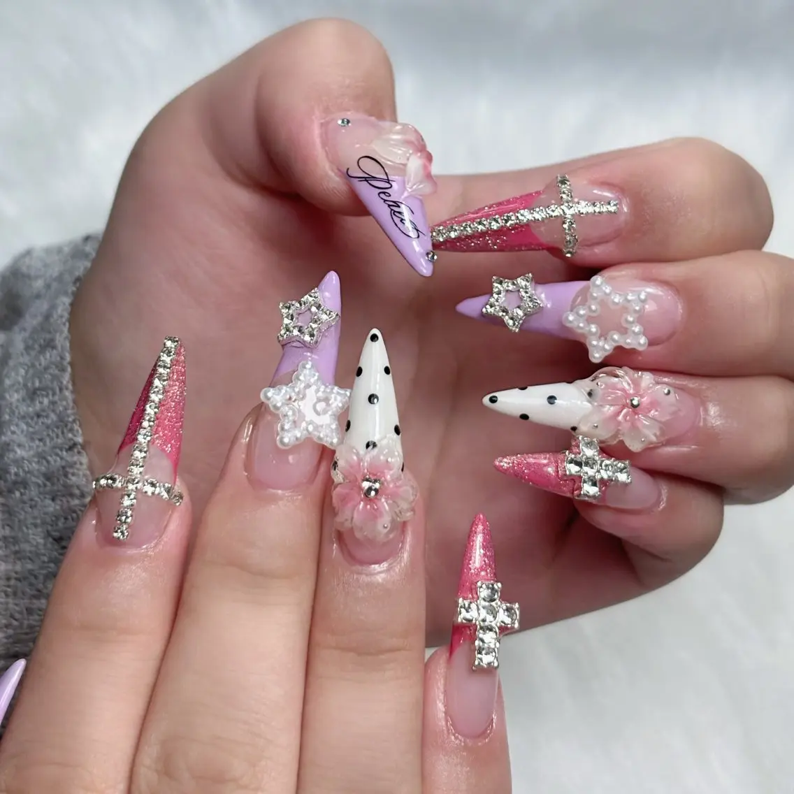 ネイル 長さ出し ロングネイル スカルプネイル スーパーロングネイル ハンドネイル Sully Nail Labのネイルデザイン