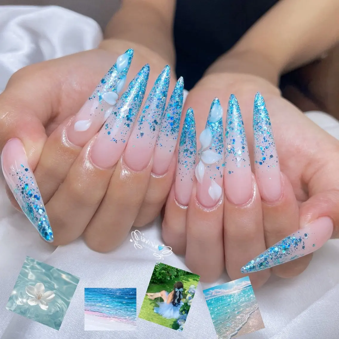 ネイル チークネイル 桜ネイル 長さ出し フットネイル ジェルネイル ハンドネイル XIINH NAIL SALONのネイルデザイン