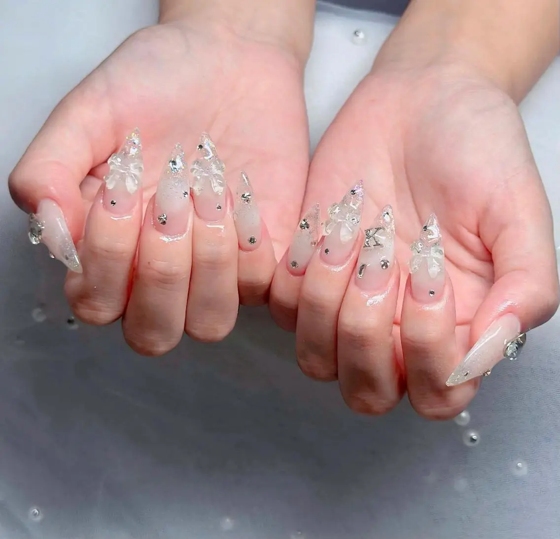 ネイル フレンチネイル ジェルネイル ハロウィン 韓国ネイル マグネットネイル ハンドネイル Hbaby nailのネイルデザイン