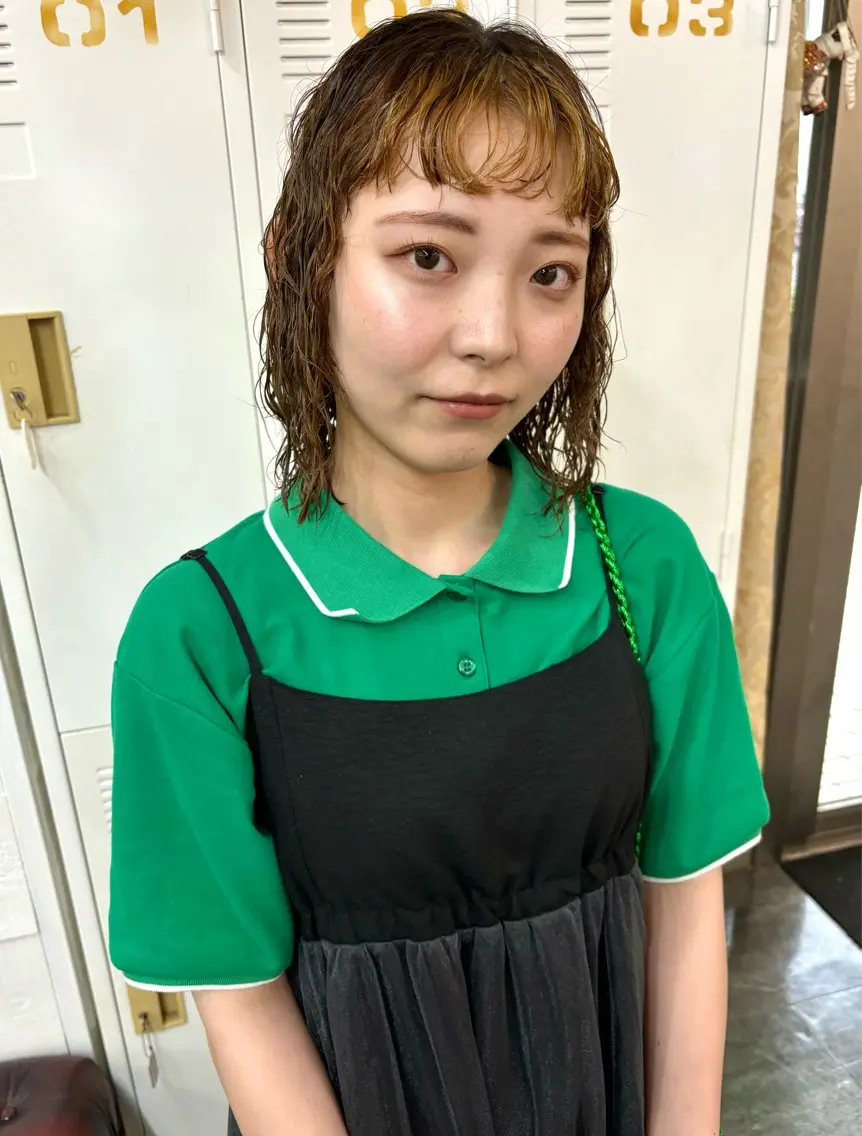 ミディアム パーマ ミディアムパーマ LOMARLIE JURIAのヘアスタイル