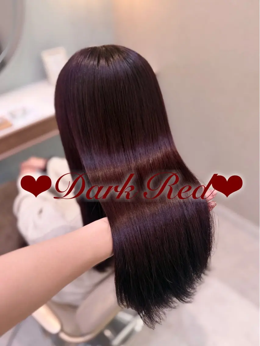 ロング カラー レッドカラー ヘアカラー トリートメント 暖色⌇﻿ブラウン⌇ 𝐀𝐤𝐚𝐫𝐢のヘアスタイル