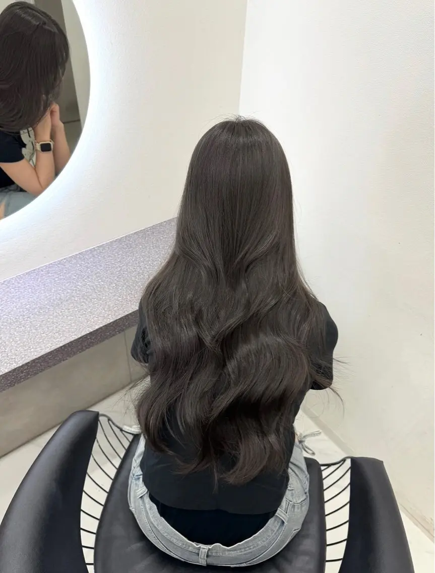 セミロング カラー 髪質改善 韓国風ヘア トリートメント カット ヘアカラー トリートメント 韓国ヘア/透明感カラ ー/梅田/ayanoのヘアスタイル