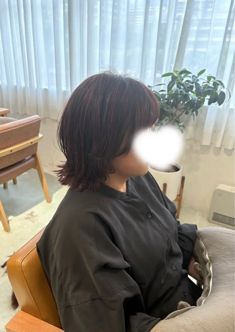 ミディアム カット 大西 杏依のヘアスタイル