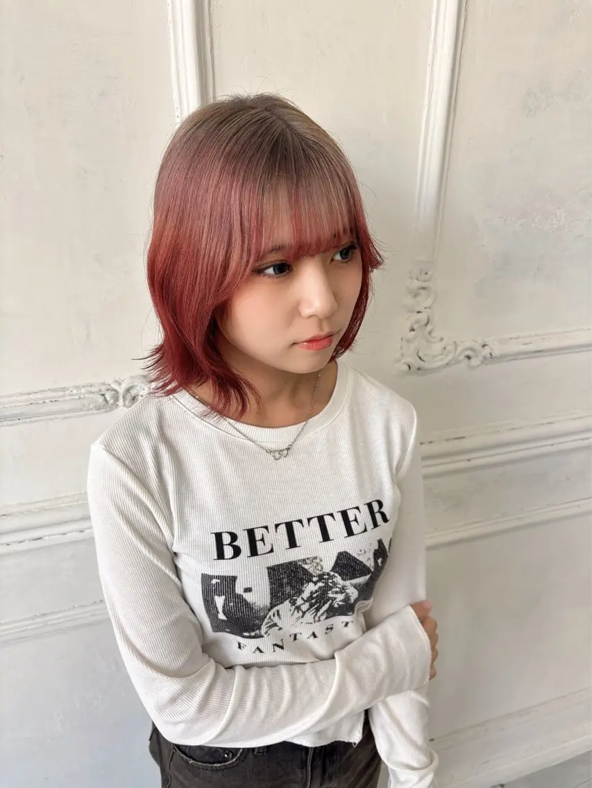 【デザインカラー】ケアブリーチ込みWcolor＋バイカルテ3step treatmentの写真