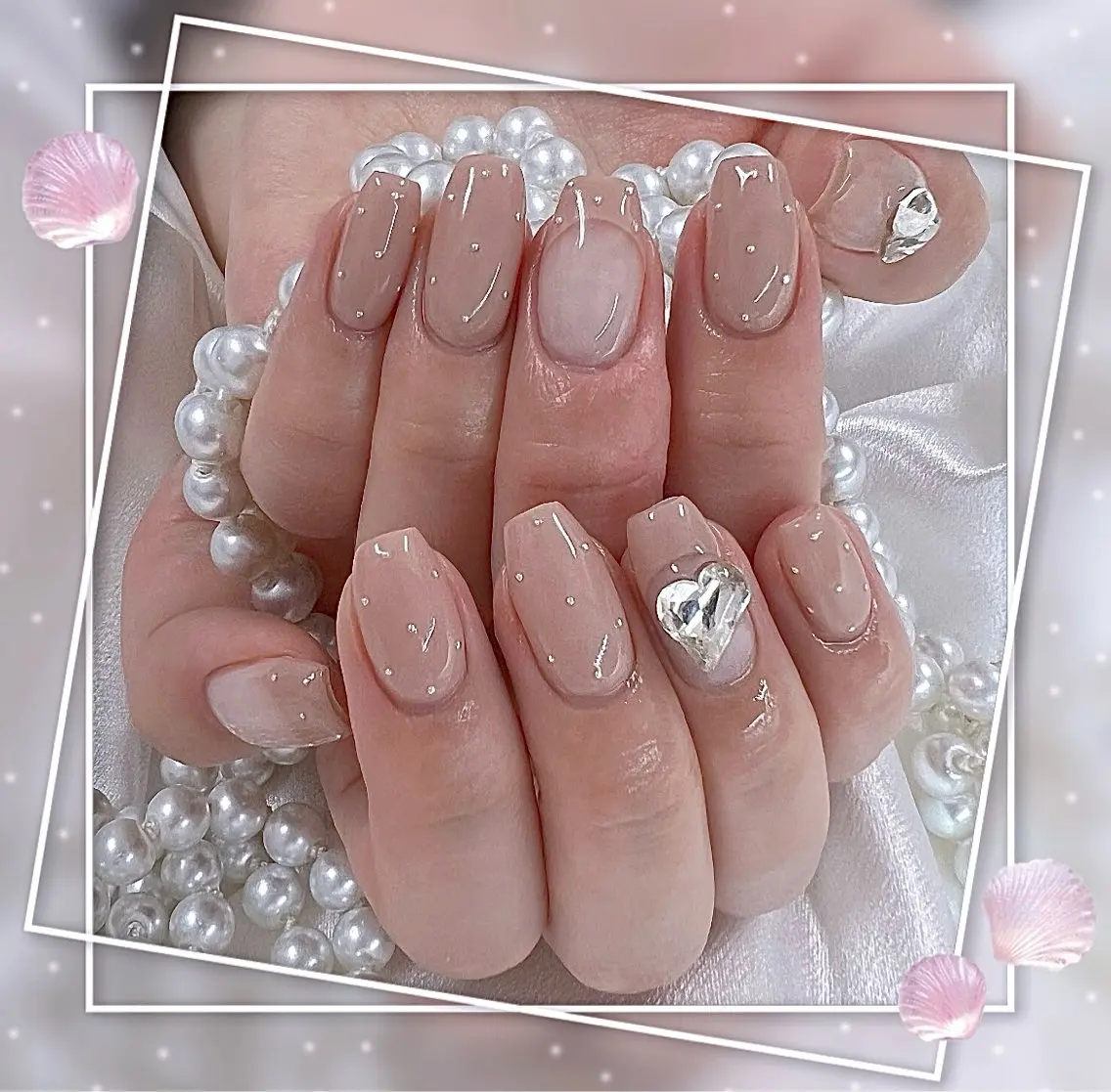 ネイル グラデーション キラキラネイル 韓国ネイル マグネットネイル ピンク ハンドネイル Chill Nailsalonのネイルデザイン