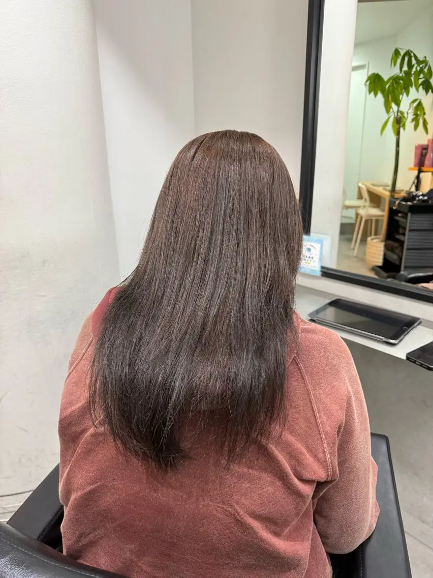 セミロング ヘアカラー 新宿/ベージュ/ 透明感カラー/タクマのヘアスタイル