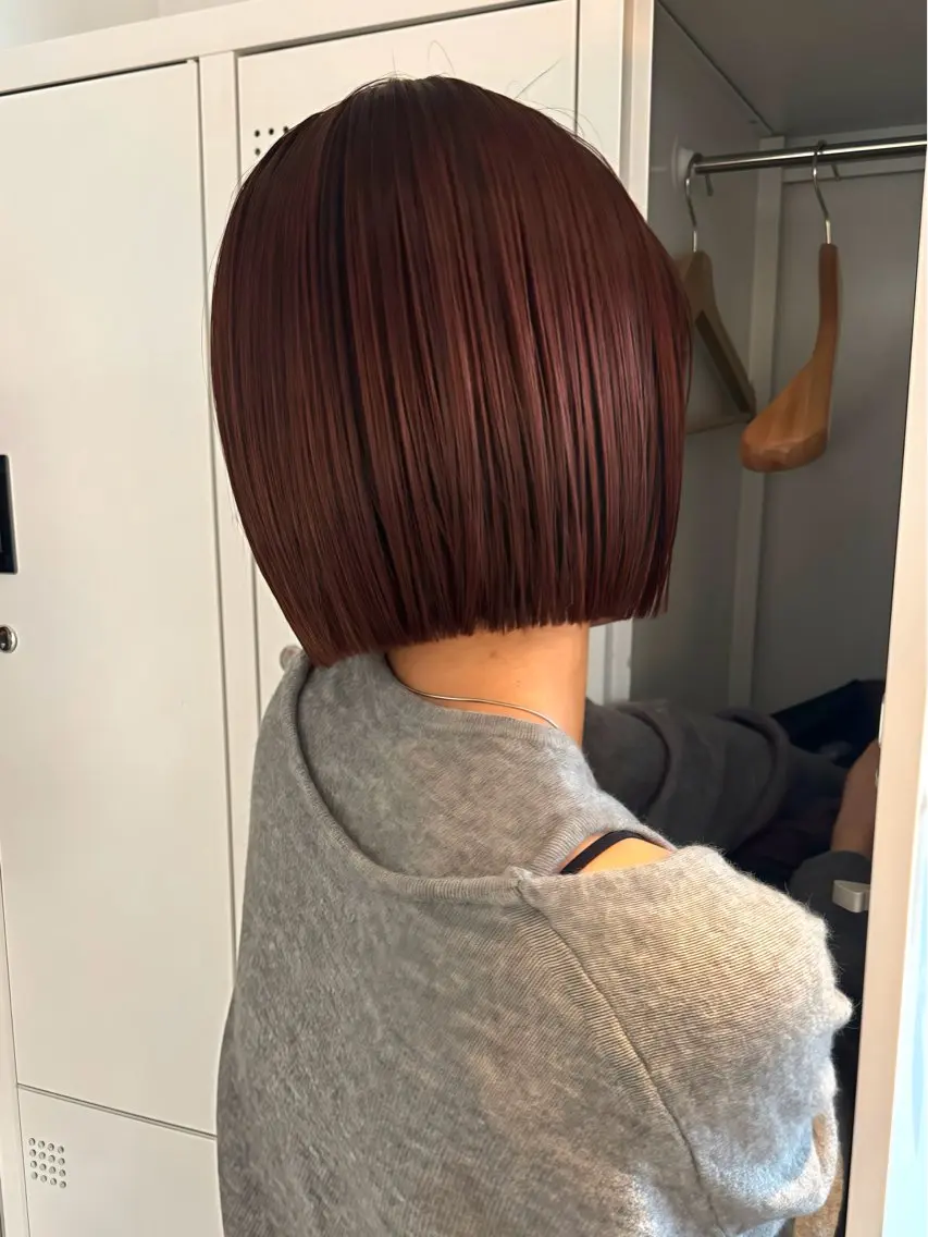 ショート ヘアカラー 縮毛矯正 トリートメント ボブ/レイヤーカット 縮毛矯正/コウキ新宿のヘアスタイル