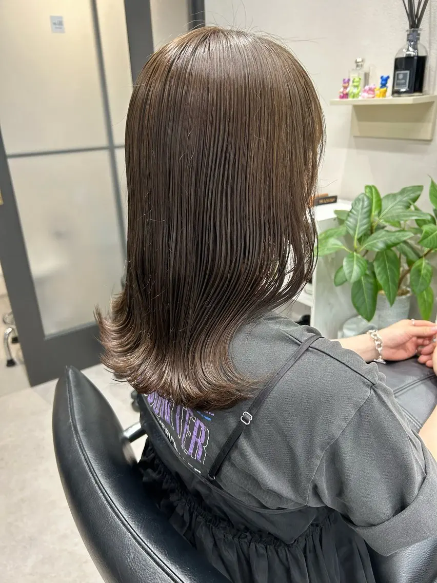 セミロング カラー カット ヘアカラー トリートメント 髪質改善will hairdesignのヘアスタイル