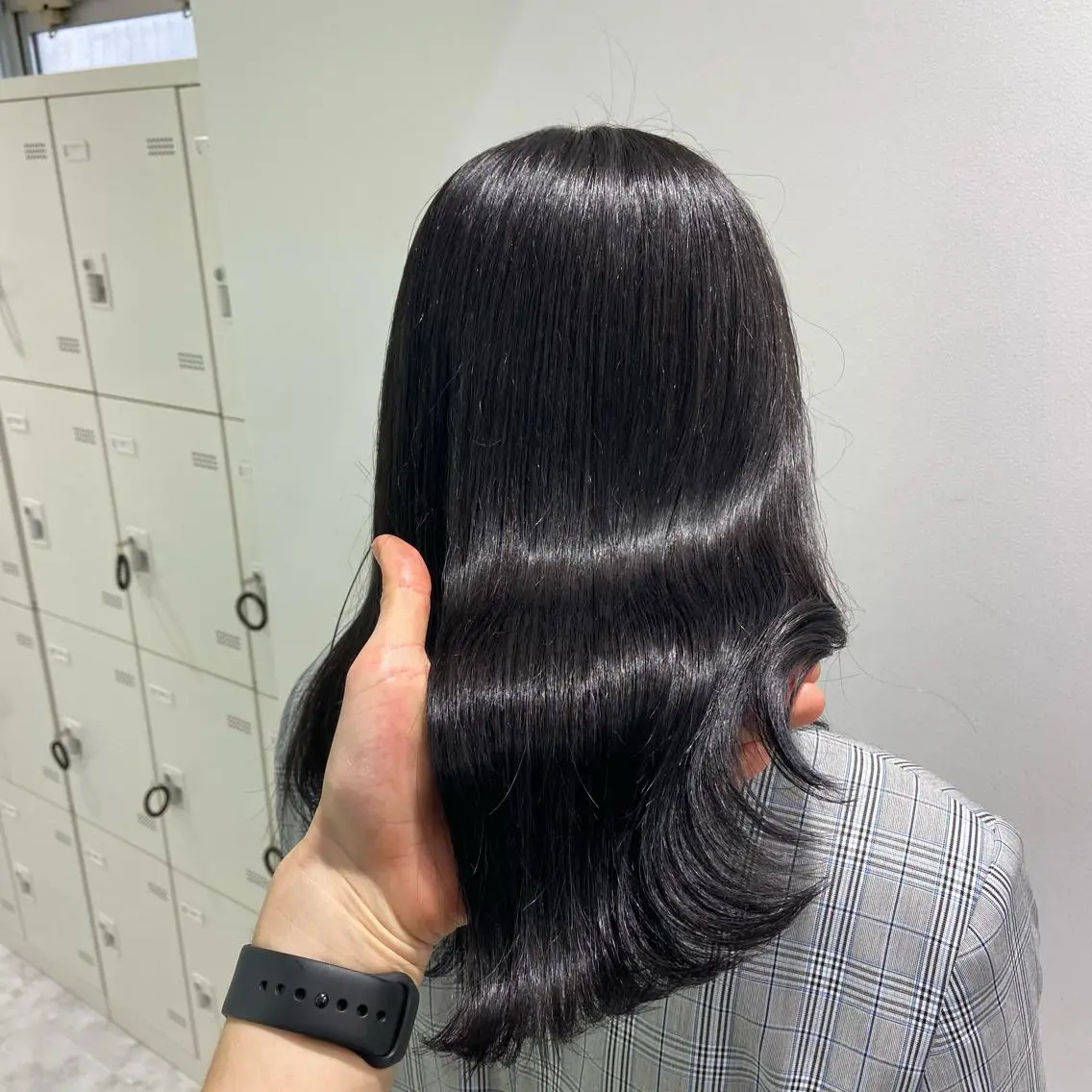 セミロング カラー パーマ ヘアアレンジ ネイル マツエク・マツパ 韓国風ベージュ🤎 赤みなし🌿横浜🤎のヘアスタイル