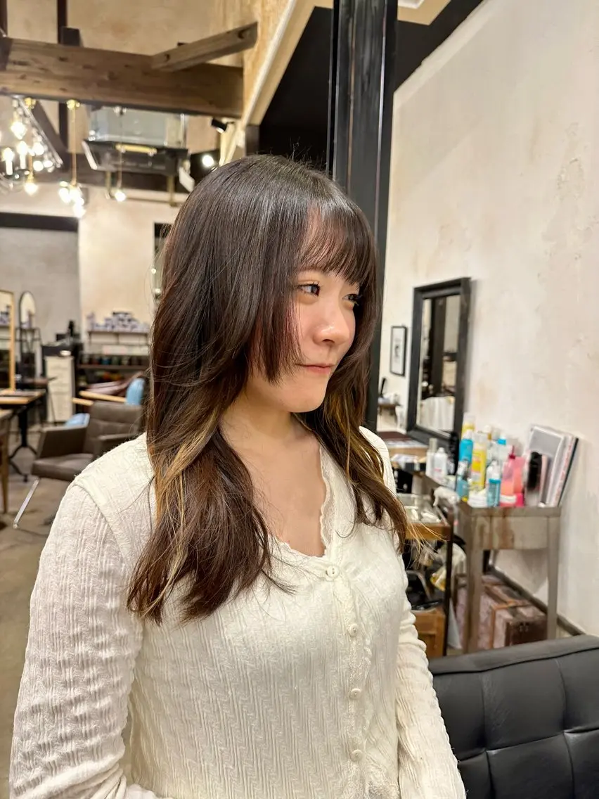 ロング カラー 姫カット 🦖ノザワ リンカ🦖のヘアスタイル