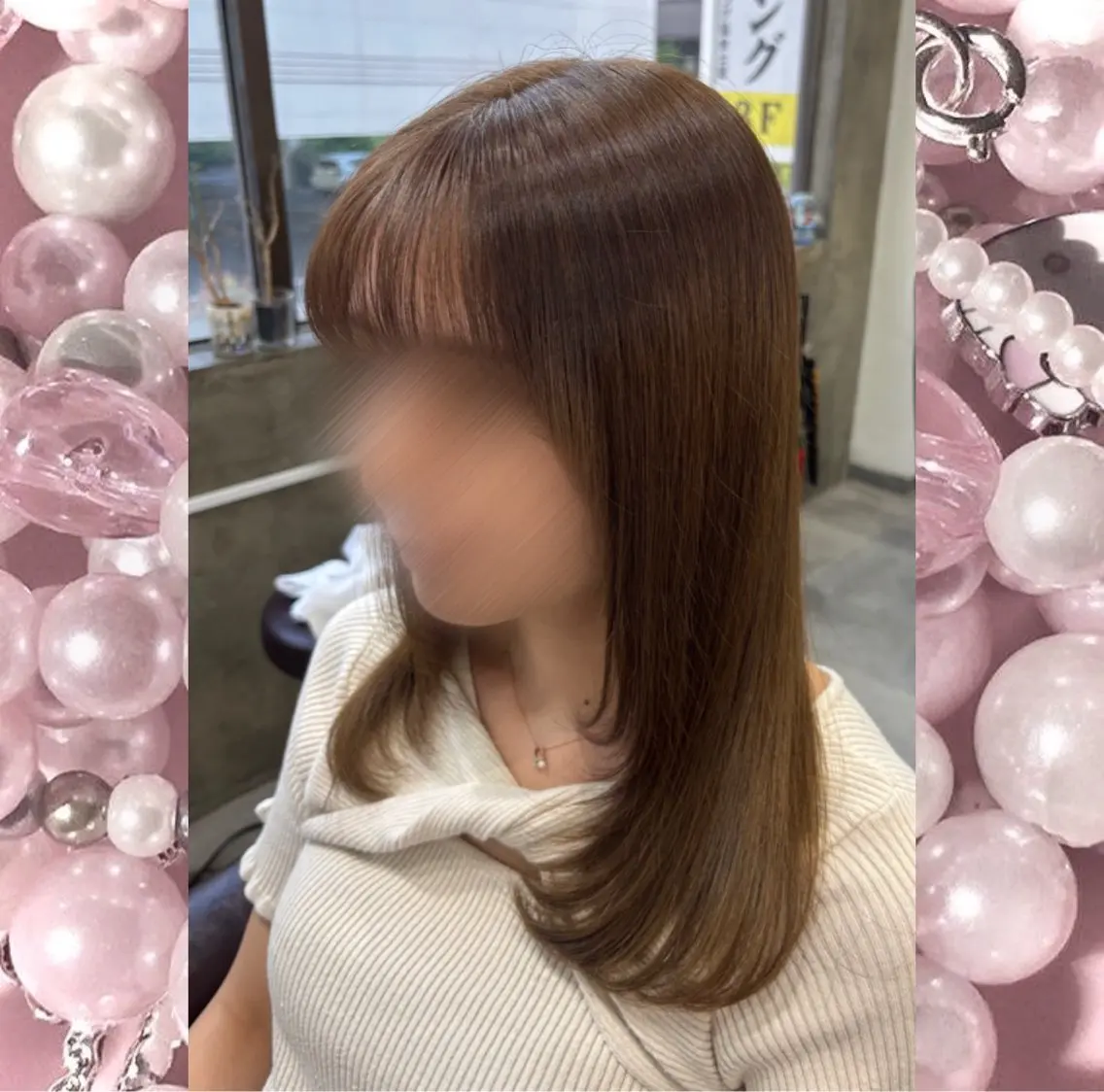 セミロング カラー カット ヘアカラー 河原 彩心【練習モデル】のヘアスタイル