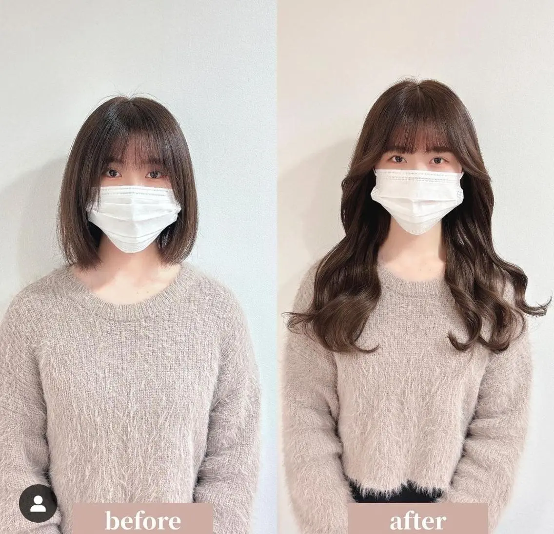 ヘアアレンジ セミロング カラーとエクステ 🌟エクステのヘアスタイル