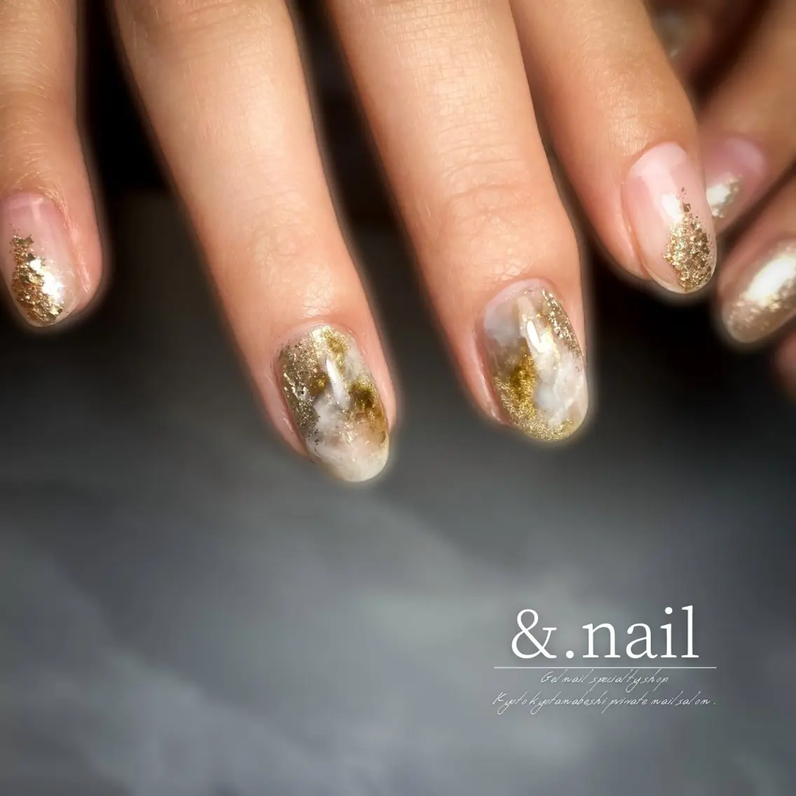 ネイル ブラウン ラメ(グリッター) ニュアンスネイル ハンドネイル &.nail/ ニュアンス/持込み可のネイルデザイン